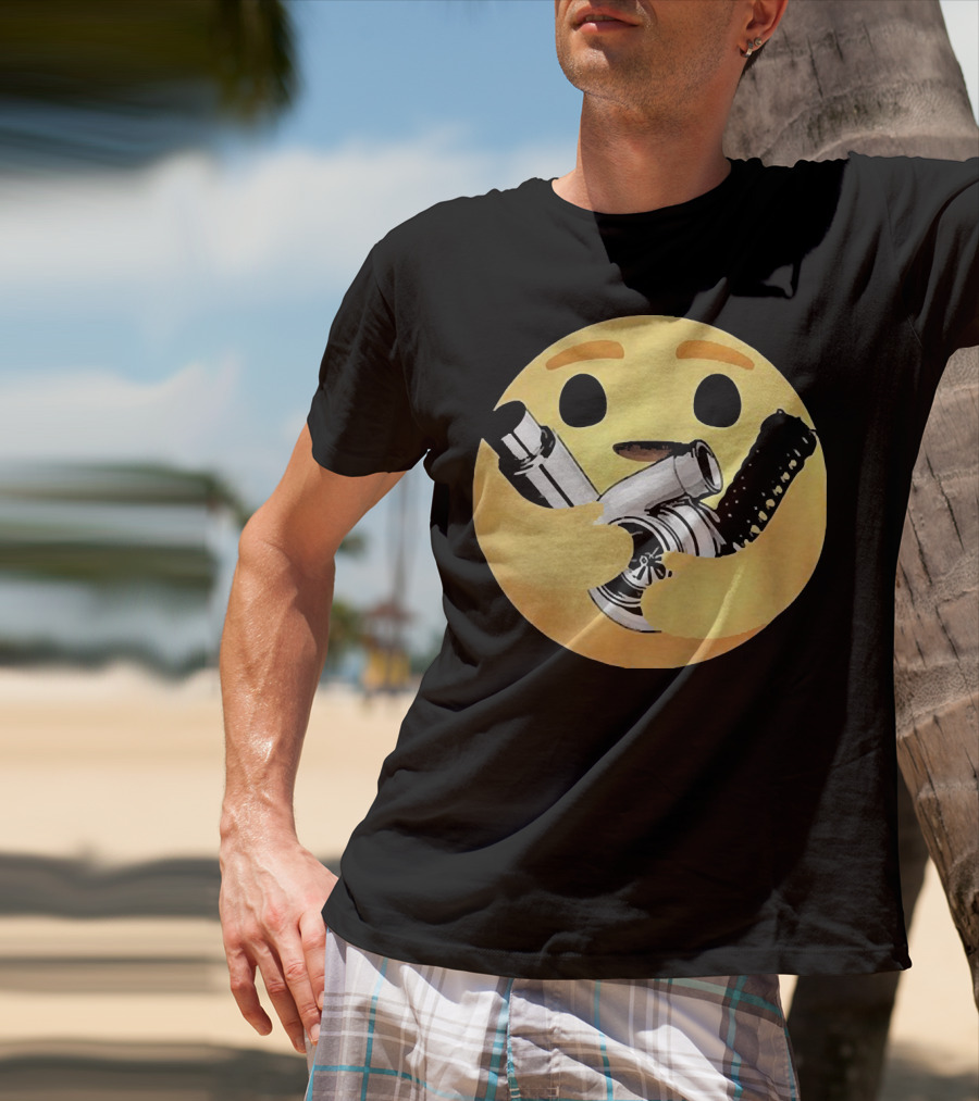 Hugging Emoji Turbocharger Car Enthusiast T-Shirt
