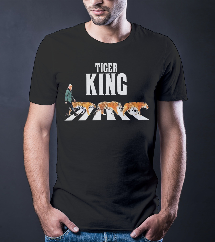 Tiger King Abbey Road Parody With Joe Exotic And Tigers T-Shirt