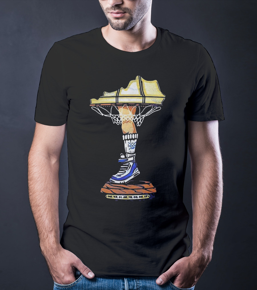 Kentucky Basketball Shoe Leg Lamp With State Map And Hoop T-Shirt