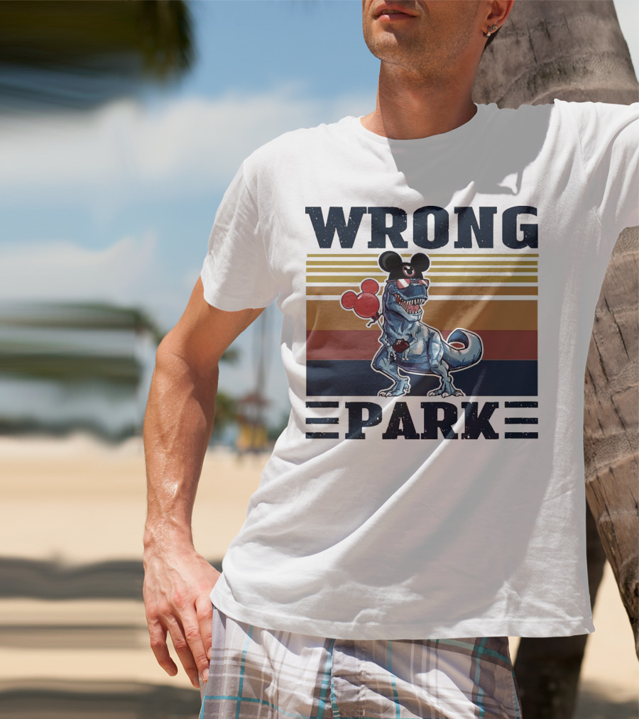 Wrong Park Dinosaur Rex Mickey Balloon T-Shirt