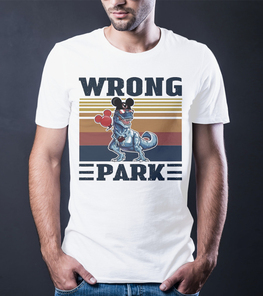 Wrong Park Dinosaur Rex Mickey Balloon T-Shirt