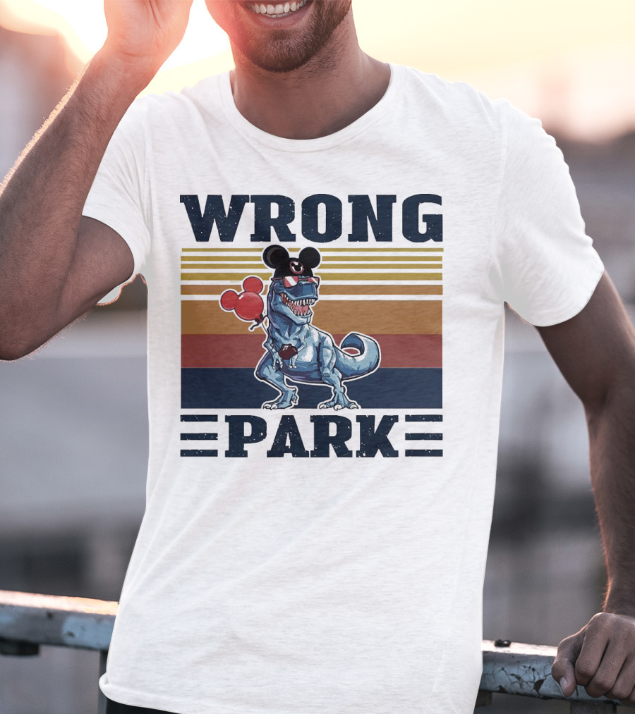 Wrong Park Dinosaur Rex Mickey Balloon T-Shirt