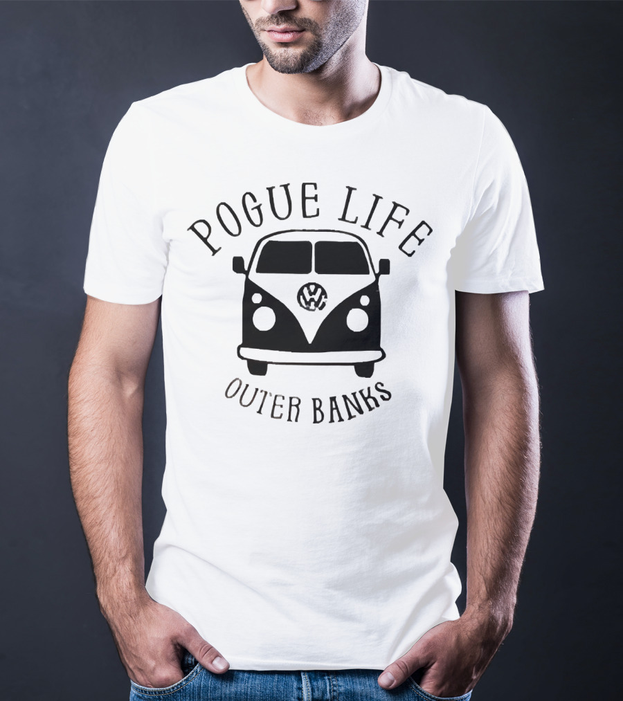 Pogue Life VW Hippie Car Outer Banks T-Shirt