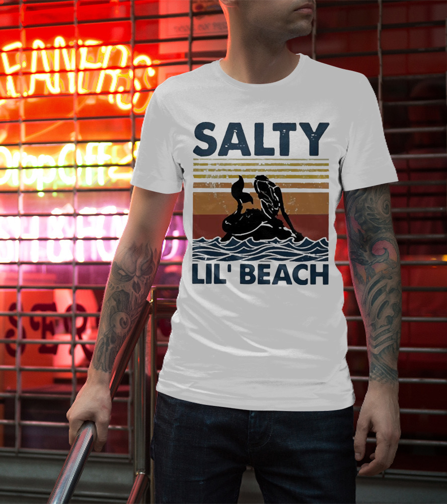 Salty Lil’ Beach Mermaid Vintage Wave T-Shirt