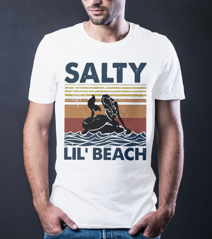 Salty Lil’ Beach Mermaid Vintage Wave T-Shirt