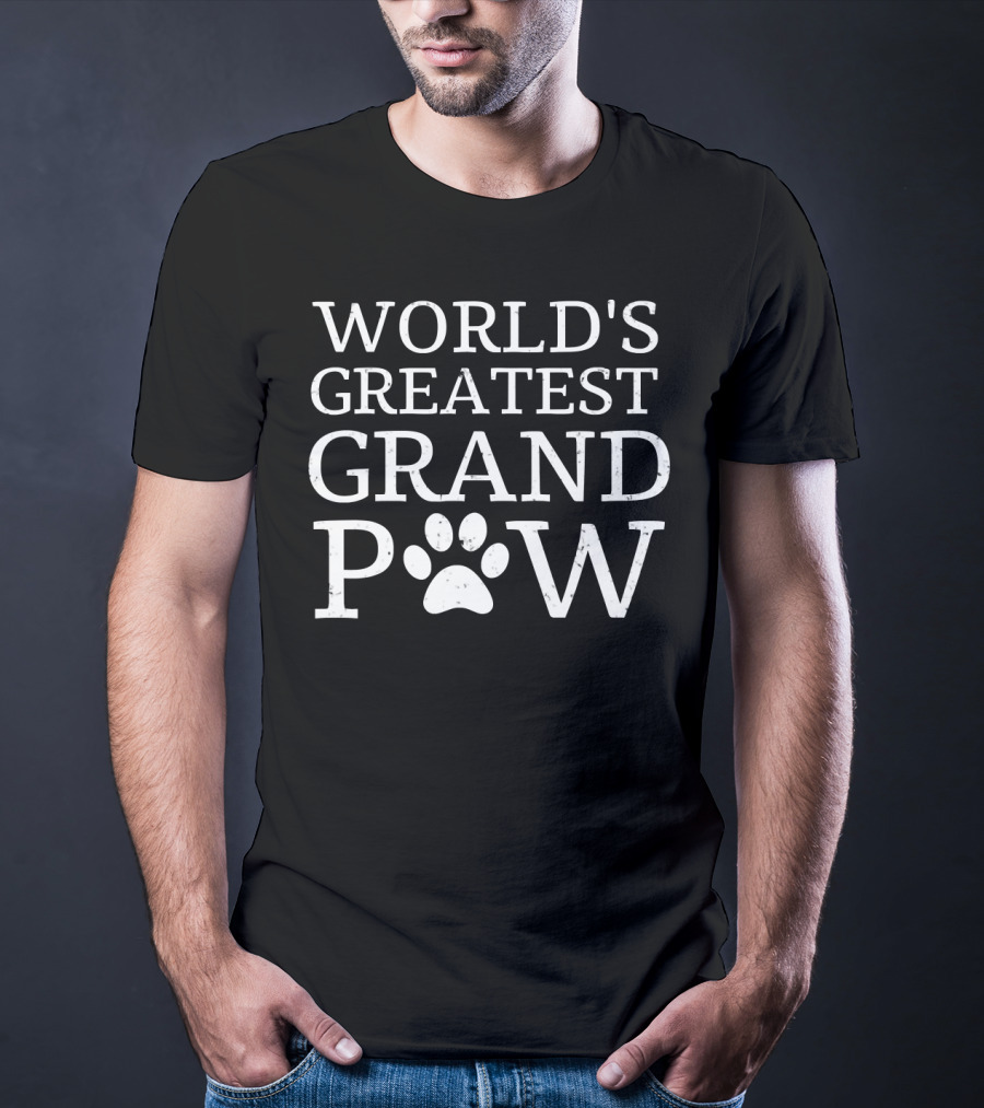 World's Greatest Grand Paw Funny Dogs T-Shirt