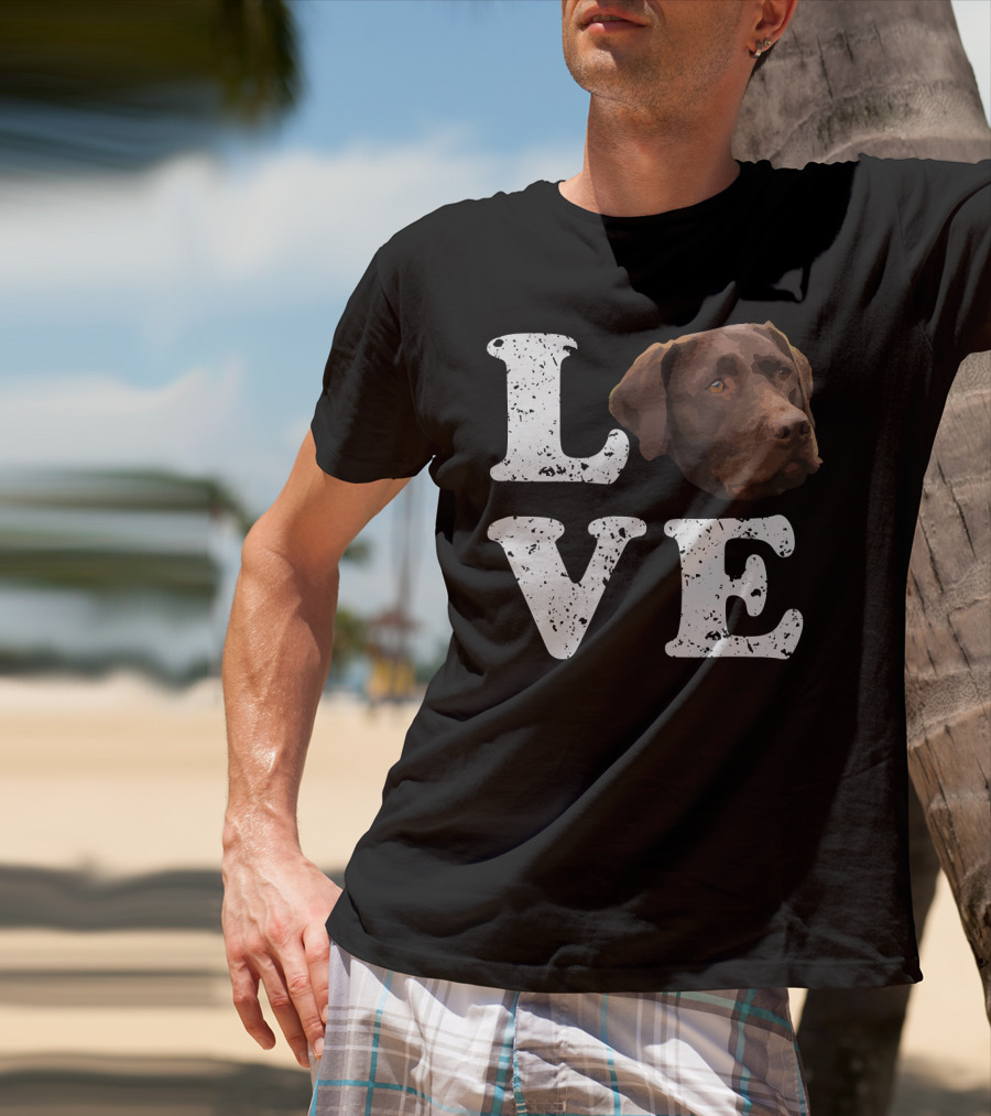 Love My Chocolate Lab Labrador Retriever Dog T-Shirt