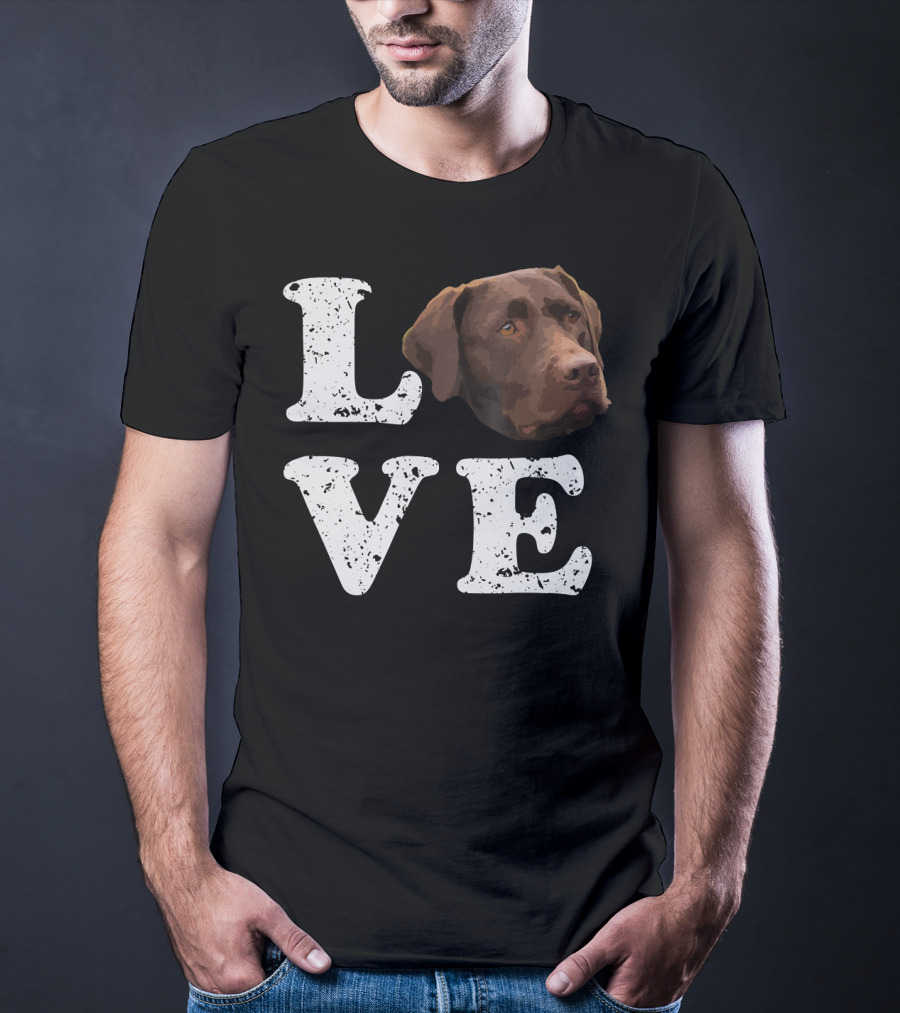 Love My Chocolate Lab Labrador Retriever Dog T-Shirt