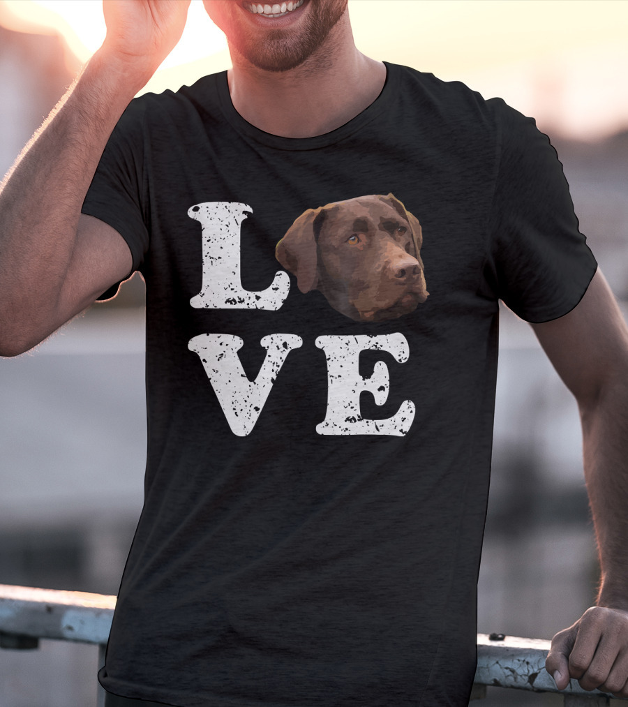 Love My Chocolate Lab Labrador Retriever Dog T-Shirt
