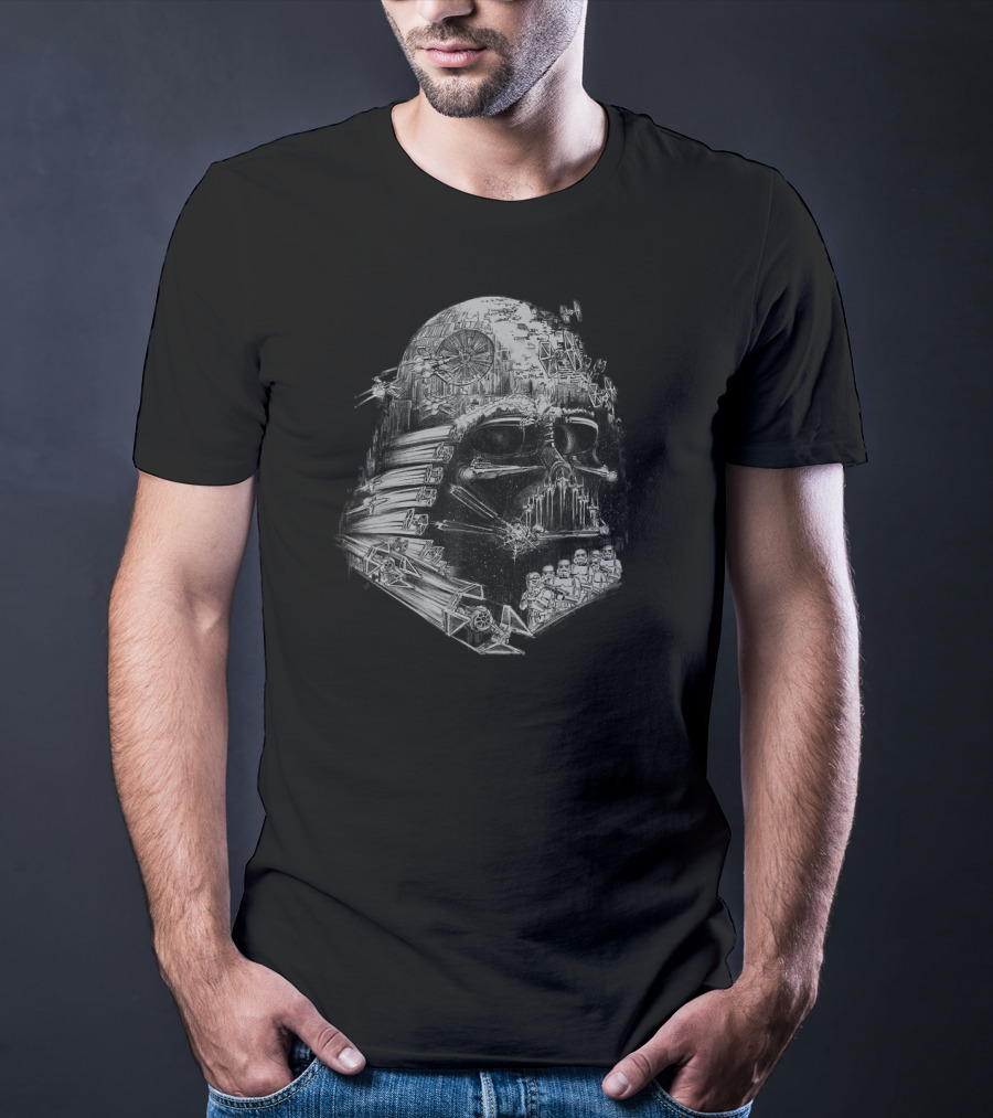 Star Wars Darth Vader Iconic Space Battle Empire Forces T-Shirt