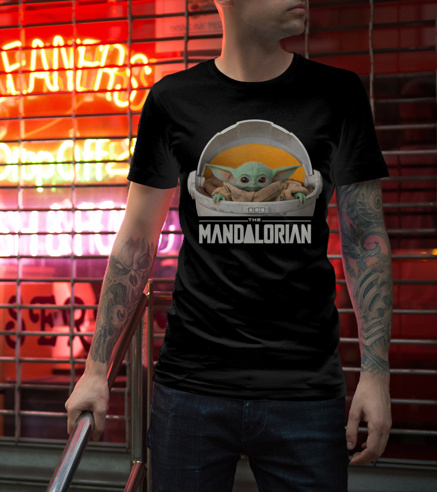 Star Wars The Mandalorian The Child In Floating Pod Iconic Character T-Shirt