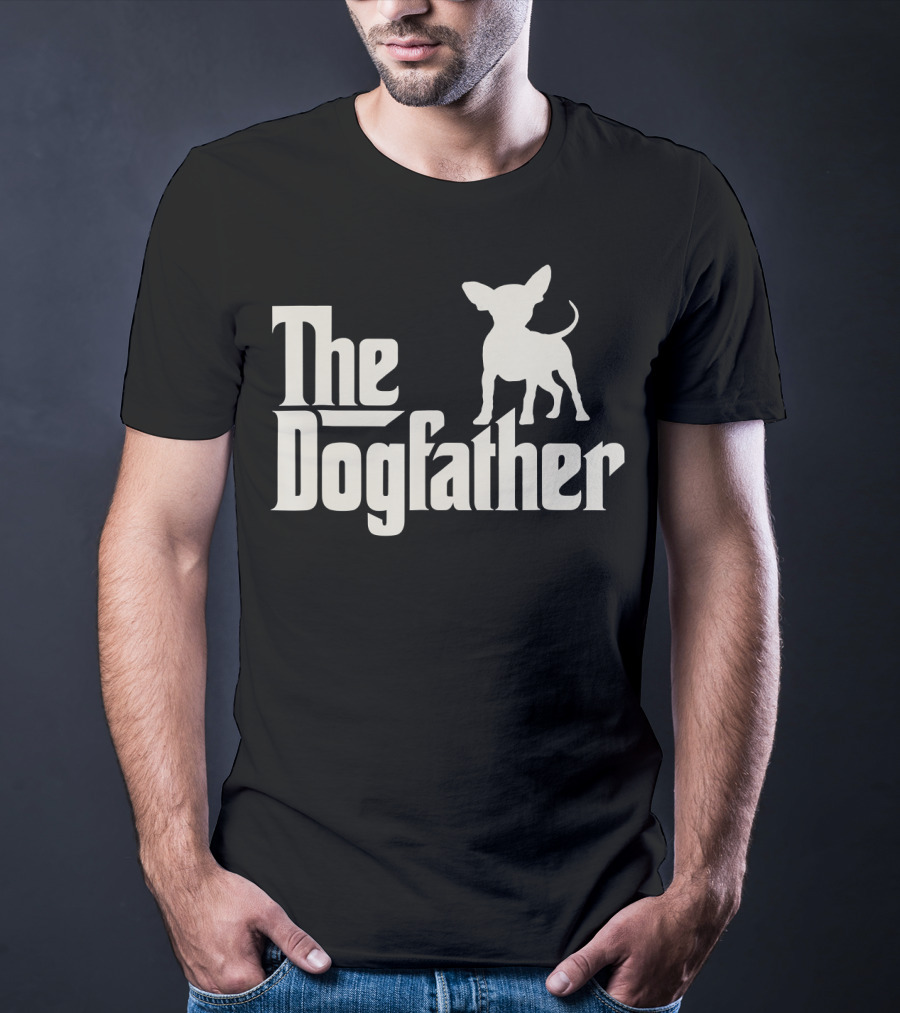 The Dogfather Chihuahua Funny Dog Owner Black T-Shirt