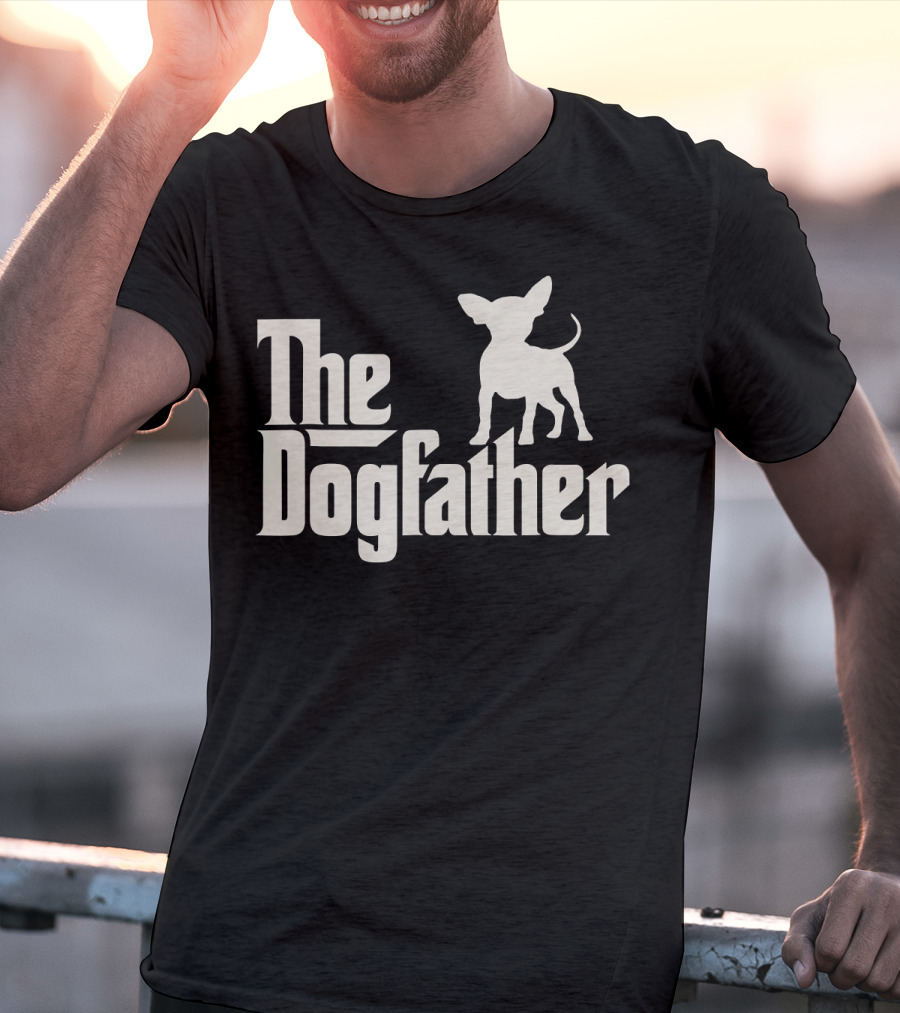 The Dogfather Chihuahua Funny Dog Owner Black T-Shirt