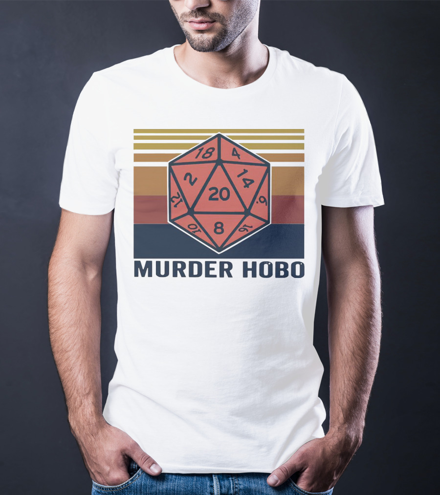 Murder Hobo D20 Dice Vintage RPG T-Shirt
