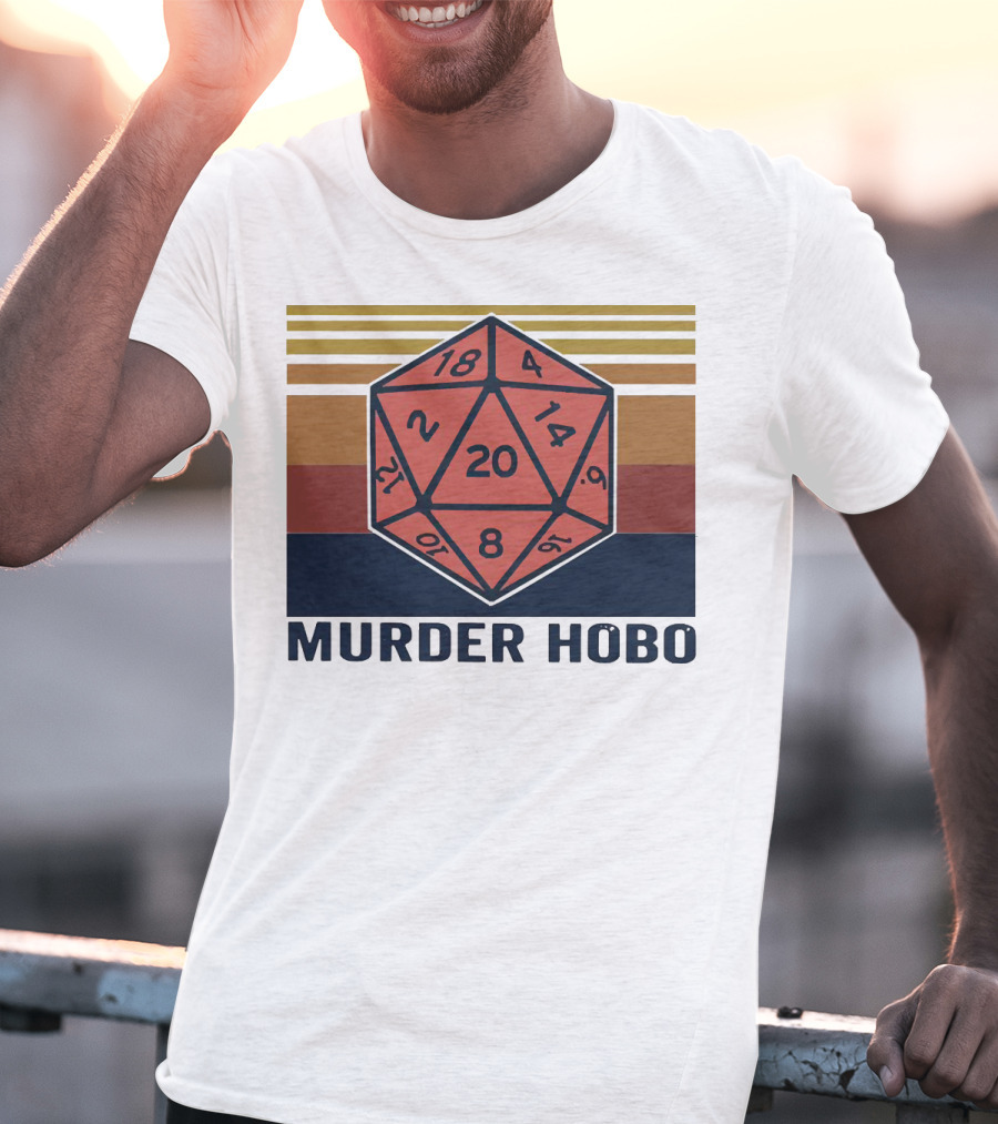 Murder Hobo D20 Dice Vintage RPG T-Shirt