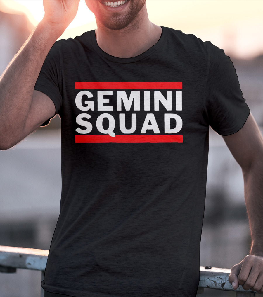 GEMINI SQUAD Bold Red Accent T-Shirt