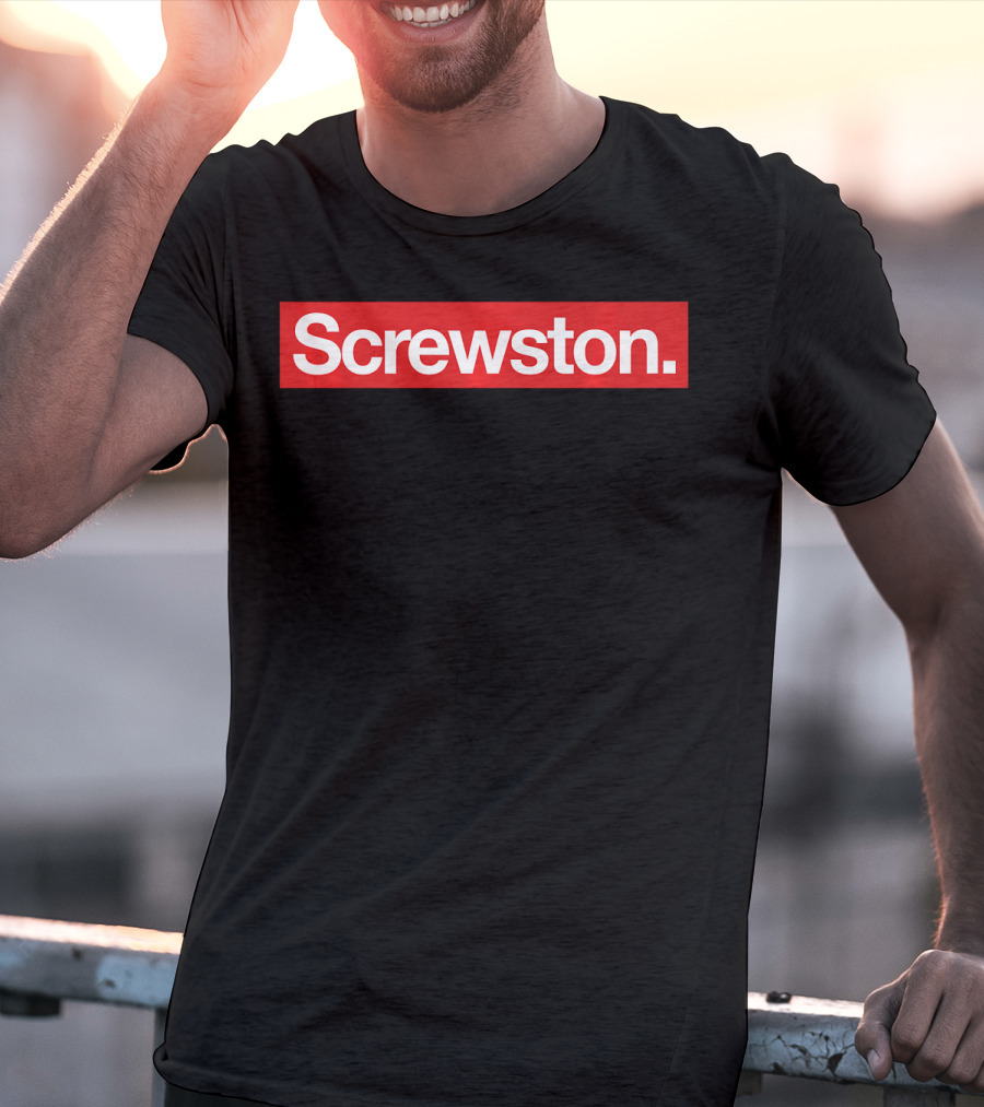 Screwston Houston Box Logo Premium Fitted T-Shirt