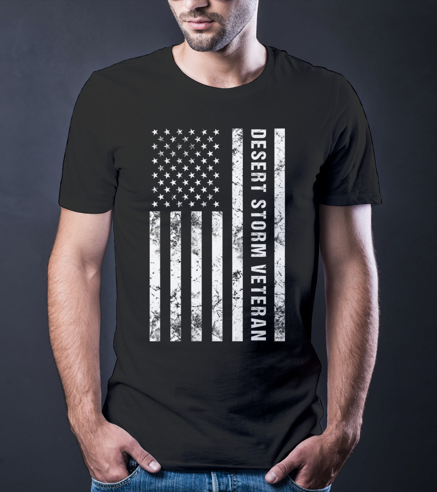 American Flag Desert Storm Veteran T-Shirt