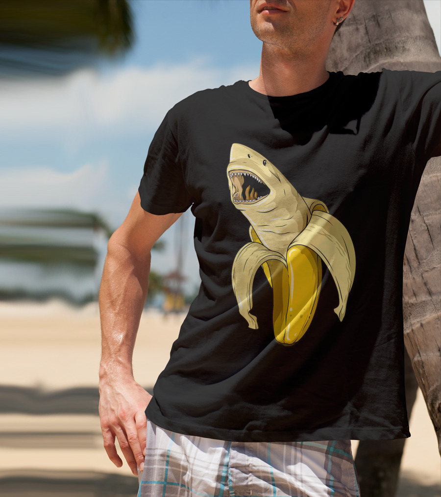 Banana Shark Banana Themed Shark Themed Party Banana Shark T-Shirt