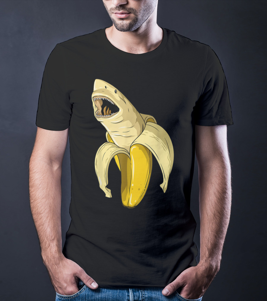 Banana Shark Banana Themed Shark Themed Party Banana Shark T-Shirt