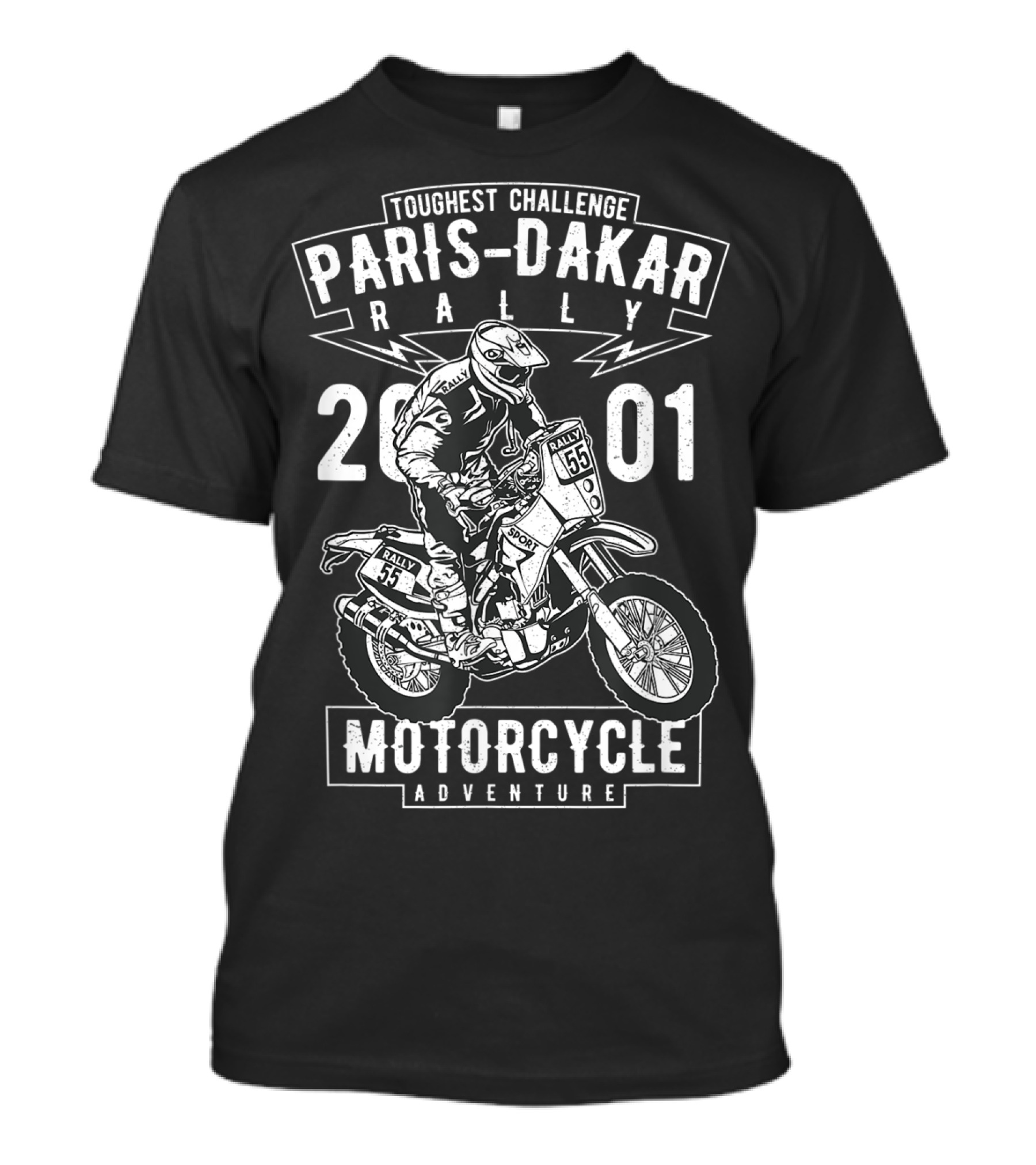 Toughest Challenge Paris-Dakar Rally 2001 Motorcycle Adventure T-Shirt