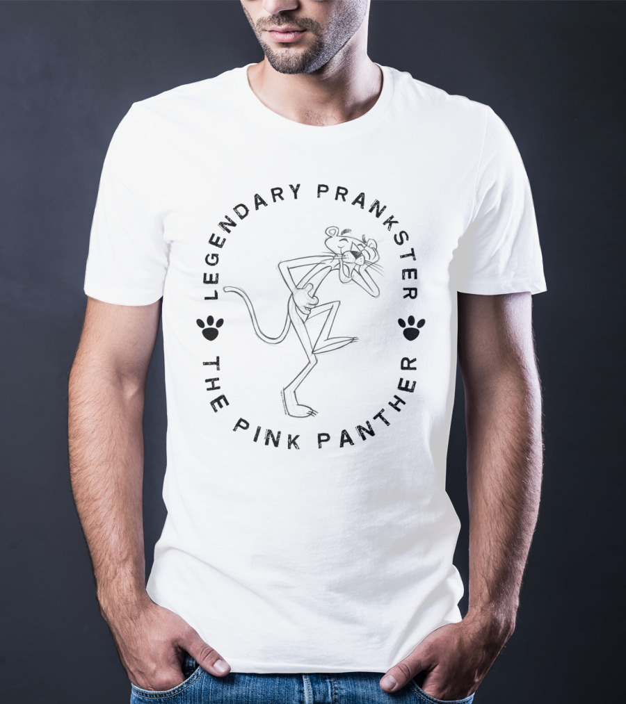 Legendary Prankster The Pink Panther Circle Sketch T-Shirt