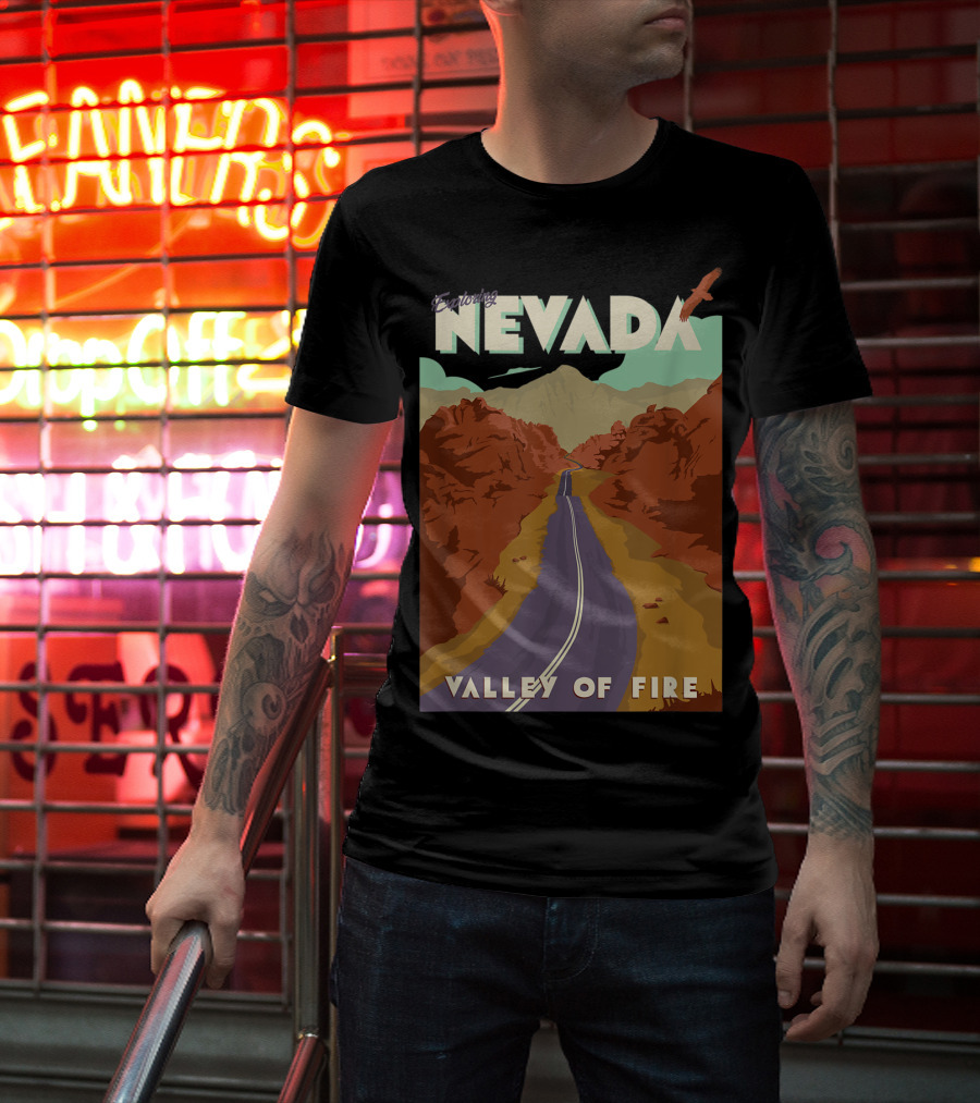 Entering Nevada Valley Of Fire Scenic Road Adventure T-Shirt