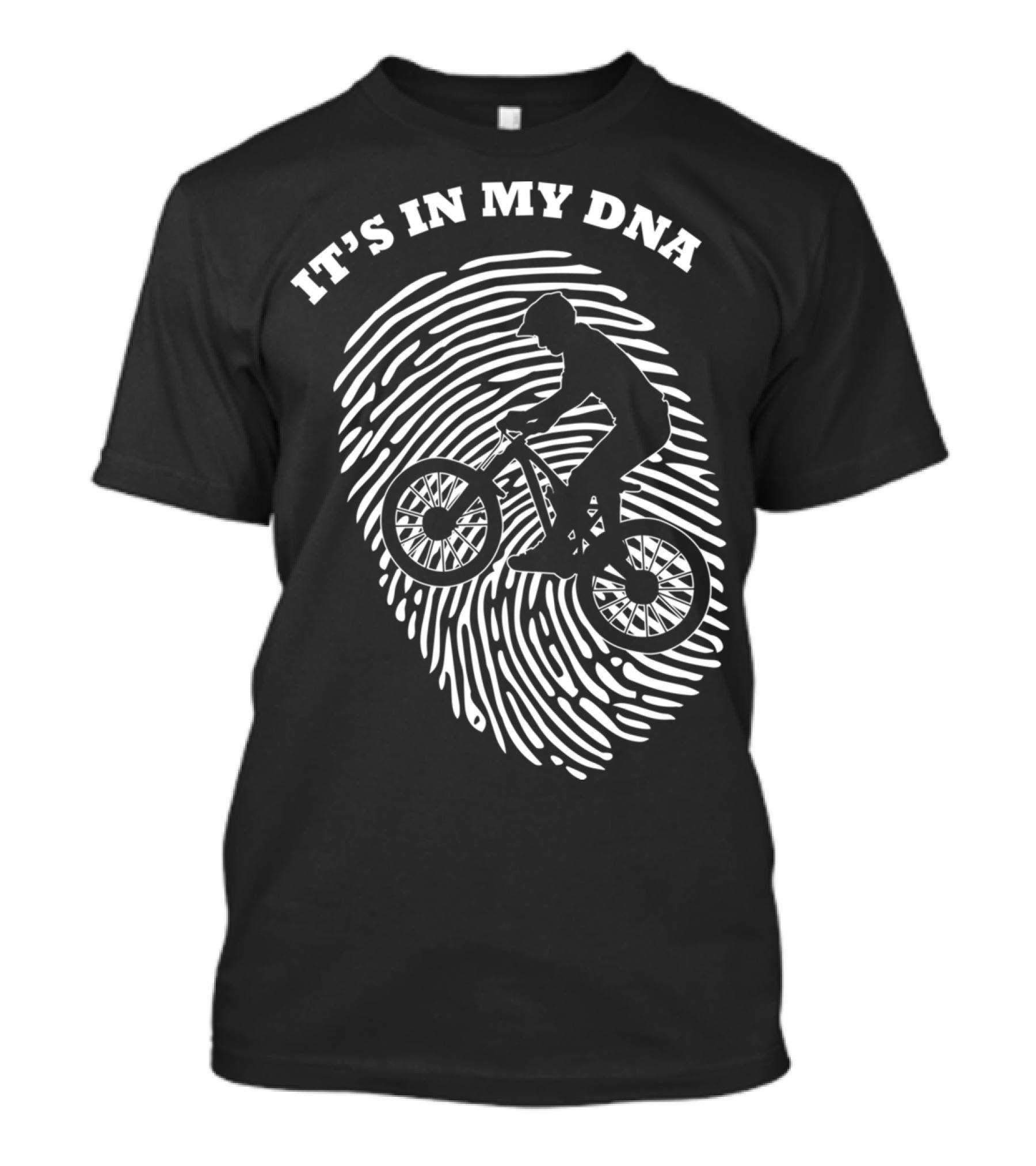 It's In My DNA Mountain Biking MTB Fingerprint T-Shirt
