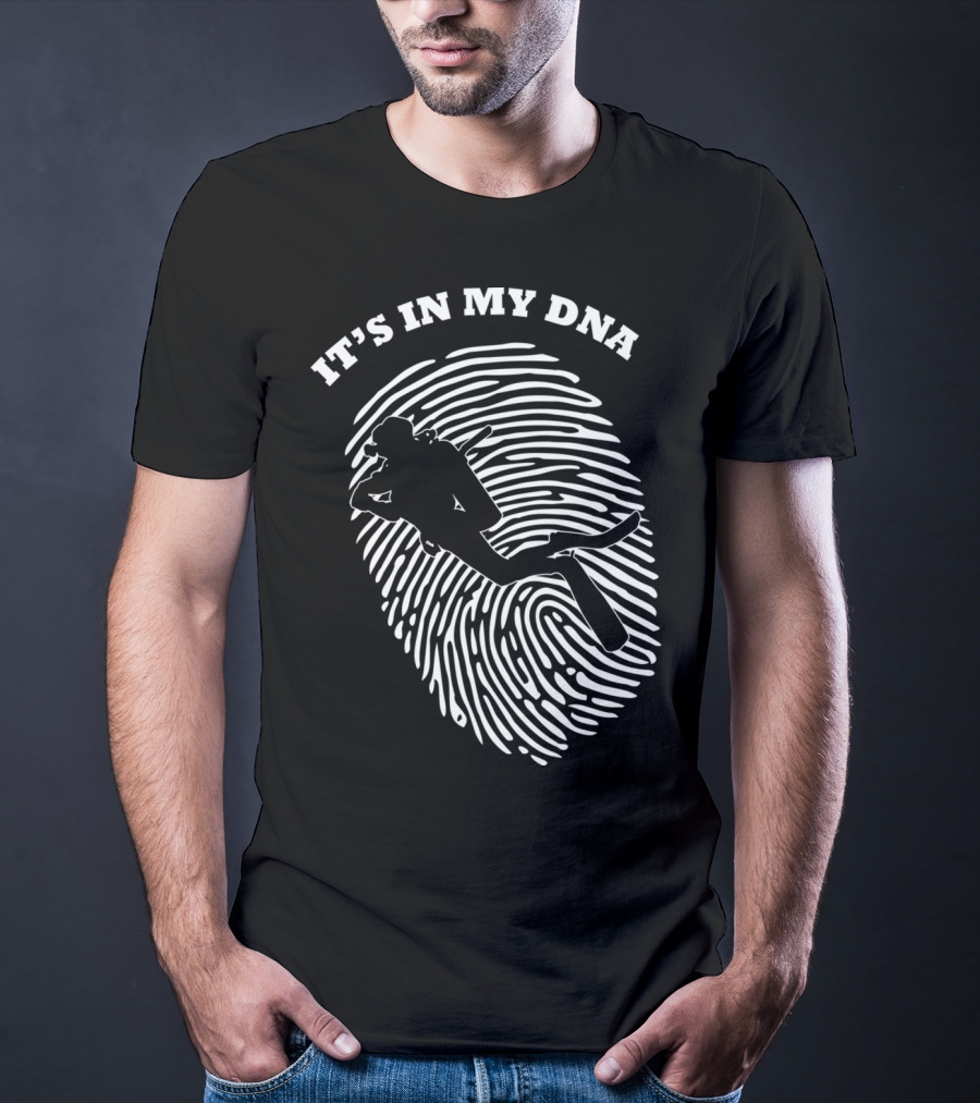 It's In My Dna Scuba Diving Diver Fingerprint T-Shirt