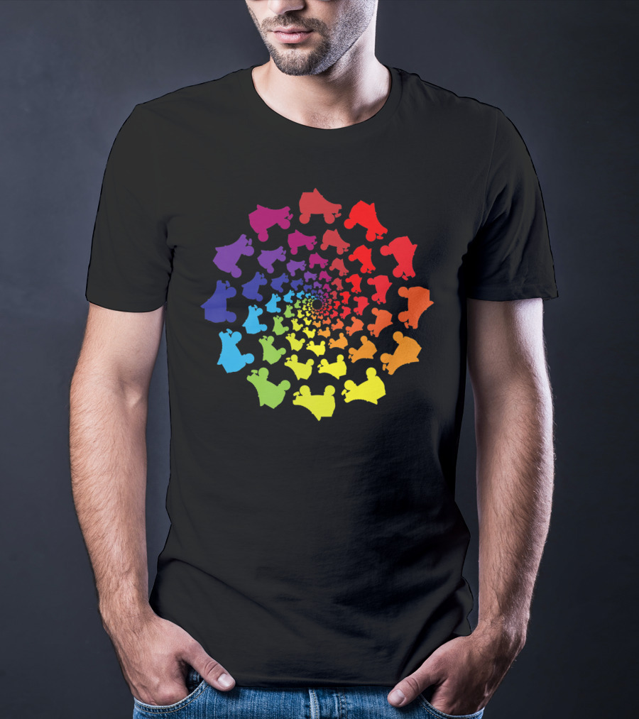 Rainbow Spiral Roller Derby Skates T-Shirt