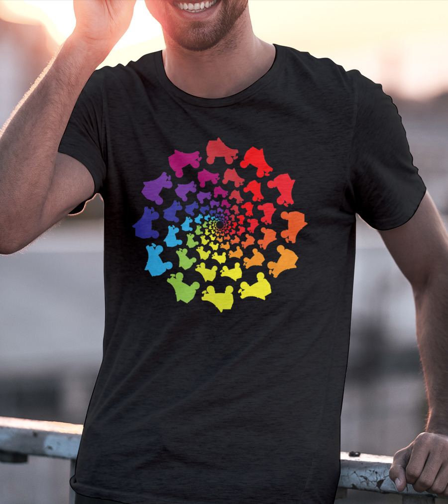 Rainbow Spiral Roller Derby Skates T-Shirt