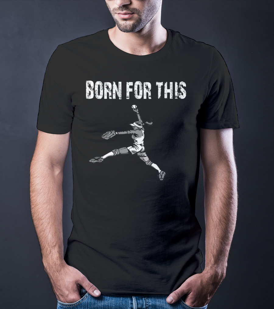 Born For This Softball Pitcher Girls T-Shirt