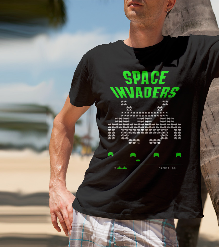 Space Invaders Video Game Over Arcade Classic T-Shirt