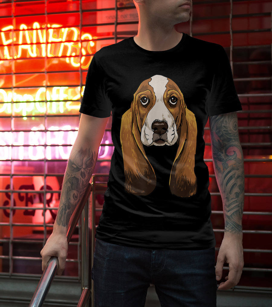 Basset Hound Breed Lover Basset Hound Face T-Shirt