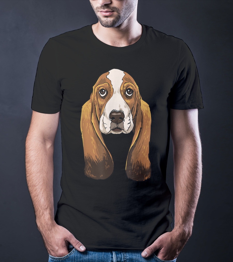 Basset Hound Breed Lover Basset Hound Face T-Shirt