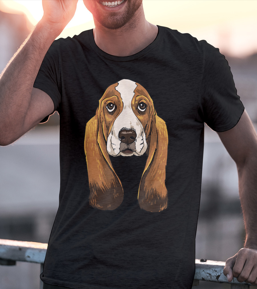 Basset Hound Breed Lover Basset Hound Face T-Shirt