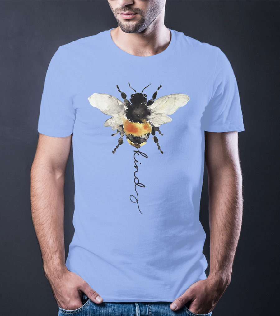 Be Kind Bee Kind Watercolor Bee T-Shirt
