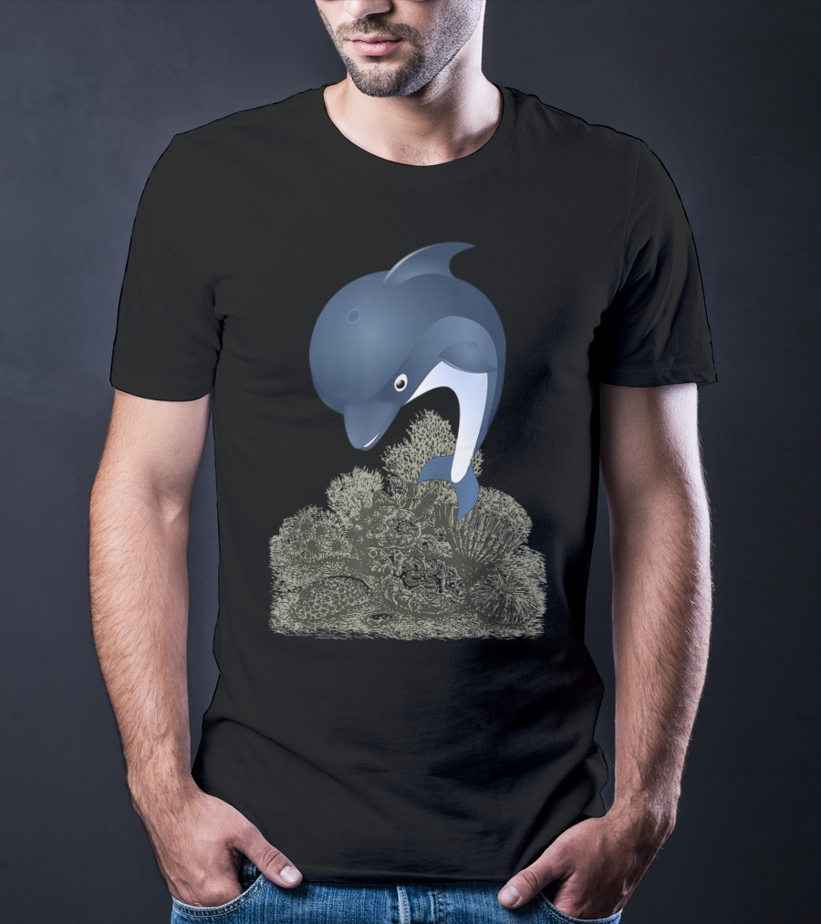 Blue Dolphin Sea Panda Activist Coral T-Shirt