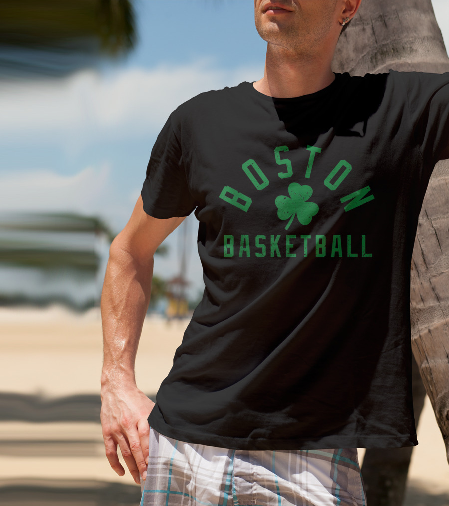 Boston Shamrock Basketball Massachusetts T-Shirt