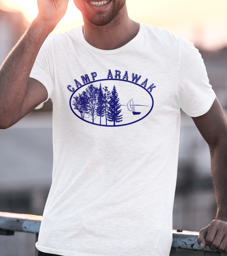 Camp Arawak Forest And Sailboat Vintage T-Shirt