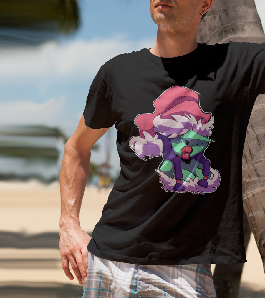Christmas Is Coming Character In Festive Purple Santa T-Shirt