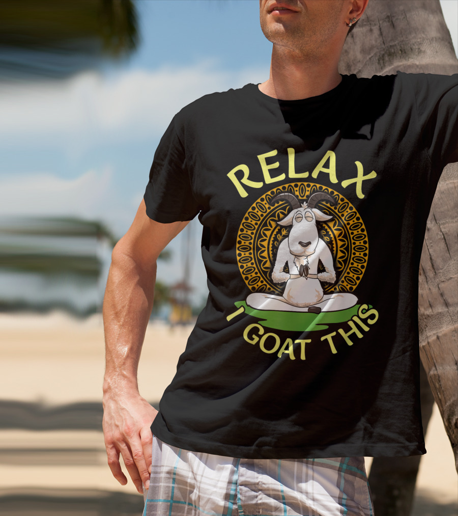 RELAX I GOAT THIS Cute Namaste Goat In Relaxed Yoga Pose T-Shirt