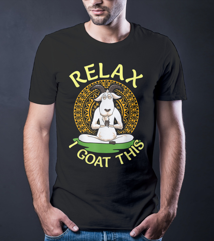 RELAX I GOAT THIS Cute Namaste Goat In Relaxed Yoga Pose T-Shirt
