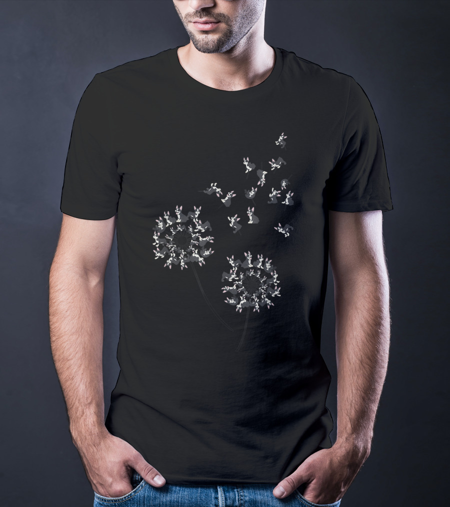 Dandelion Boston Terrier Blossom T-Shirt