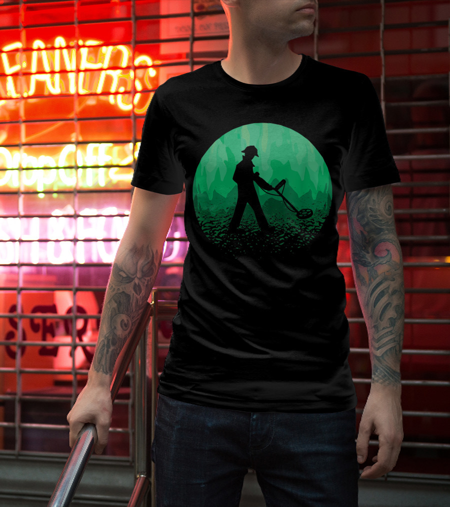 Detectorists Forest Treasure Hunter Exploring Meteorites Scene T-Shirt