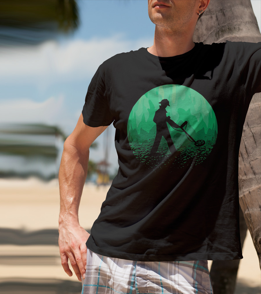 Detectorists Forest Treasure Hunter Exploring Meteorites Scene T-Shirt