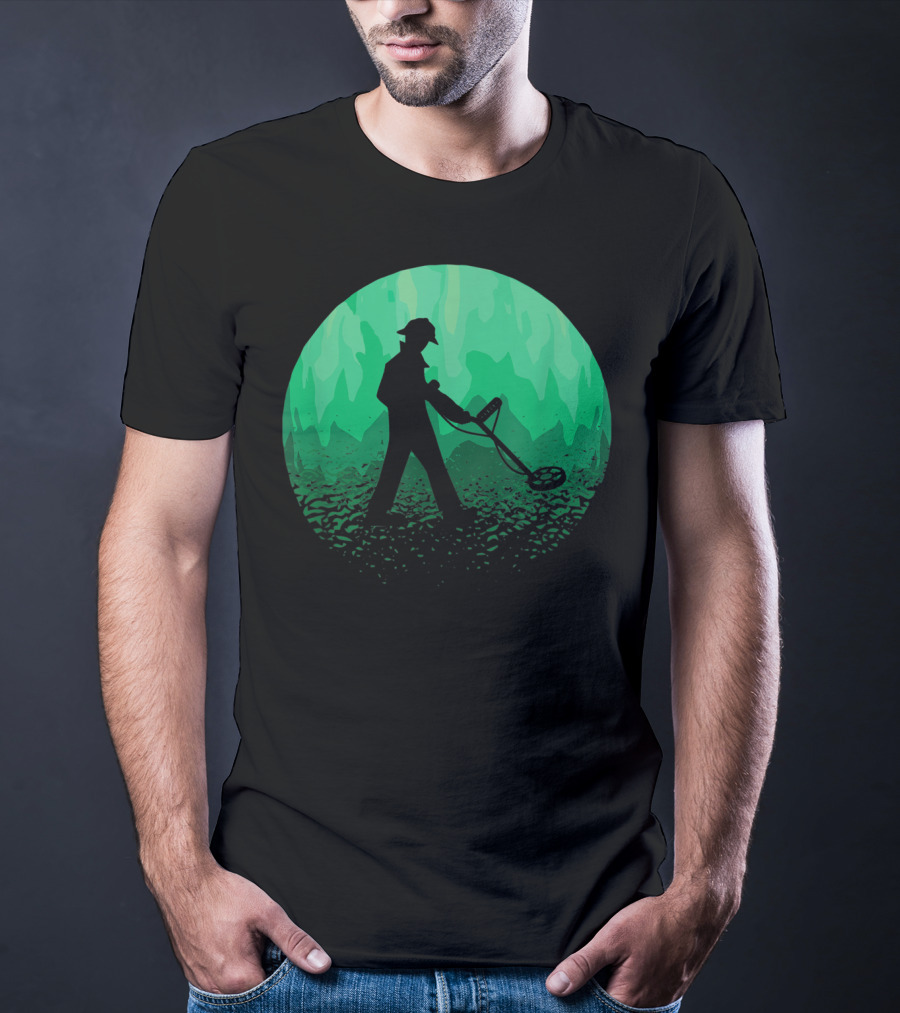 Detectorists Forest Treasure Hunter Exploring Meteorites Scene T-Shirt
