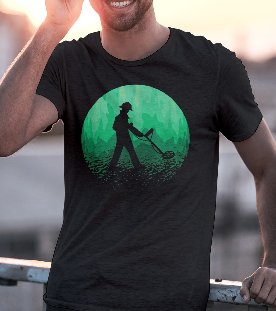 Detectorists Forest Treasure Hunter Exploring Meteorites Scene T-Shirt