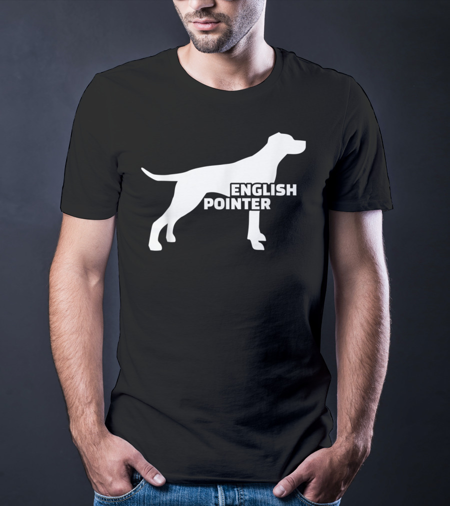 English Pointer Silhouette And Text T-Shirt