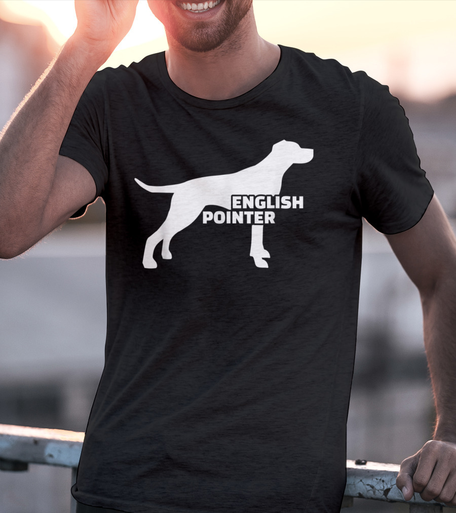English Pointer Silhouette And Text T-Shirt